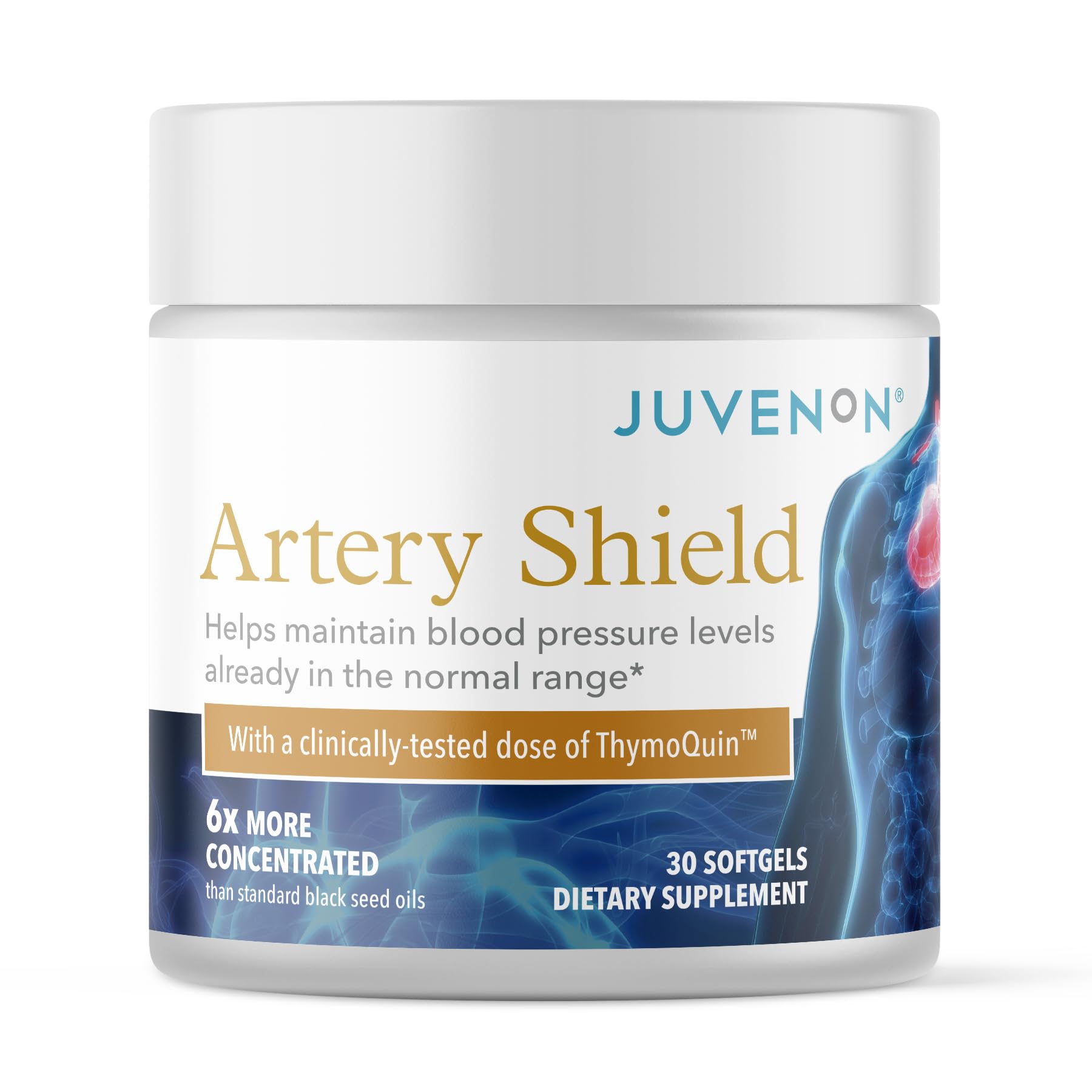 Juvenon Black Seed Extract Capsules front view with packaging