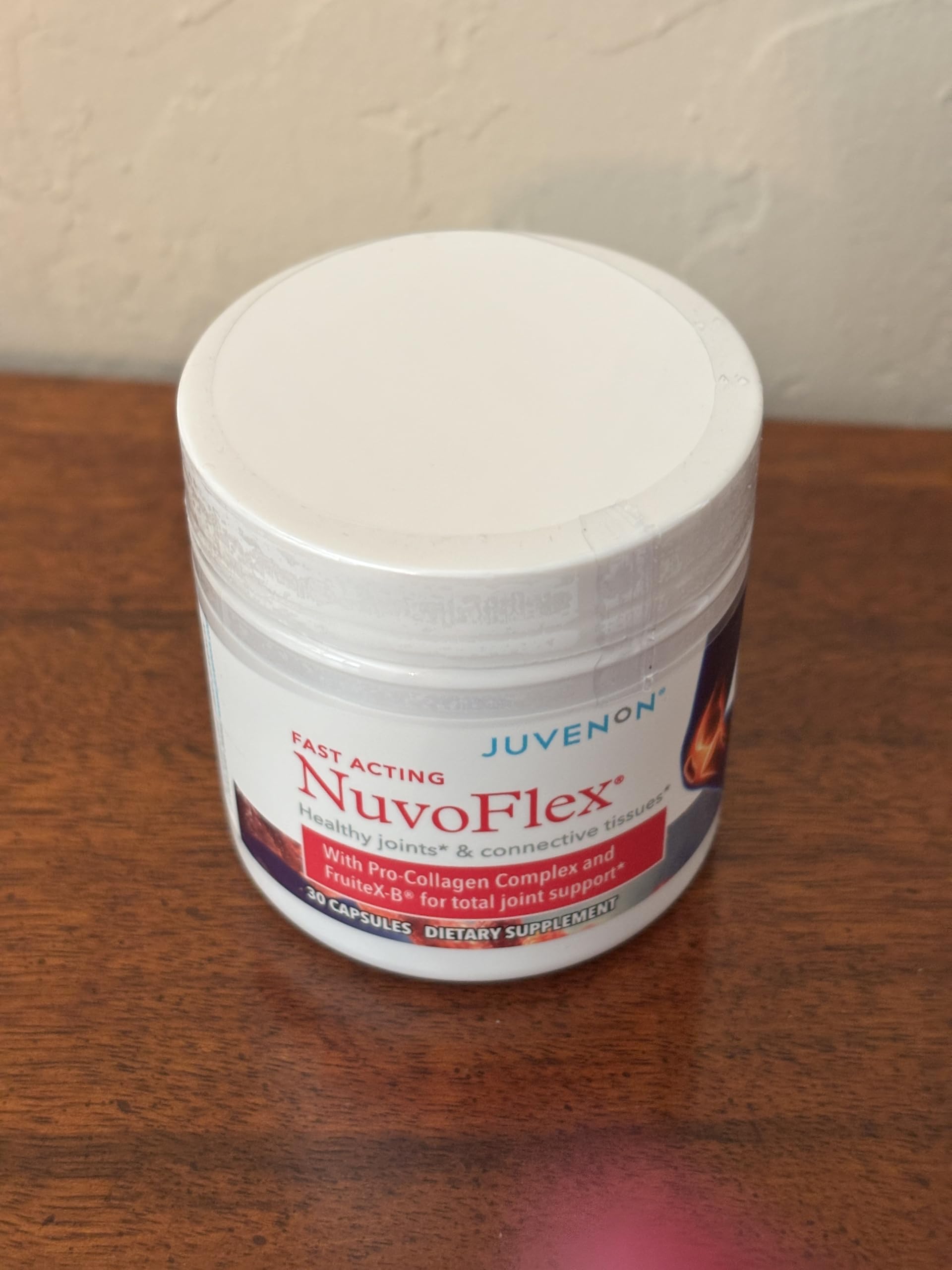Juvenon NuvoFlex Pro Collagen Joint Comfort capsule close-up