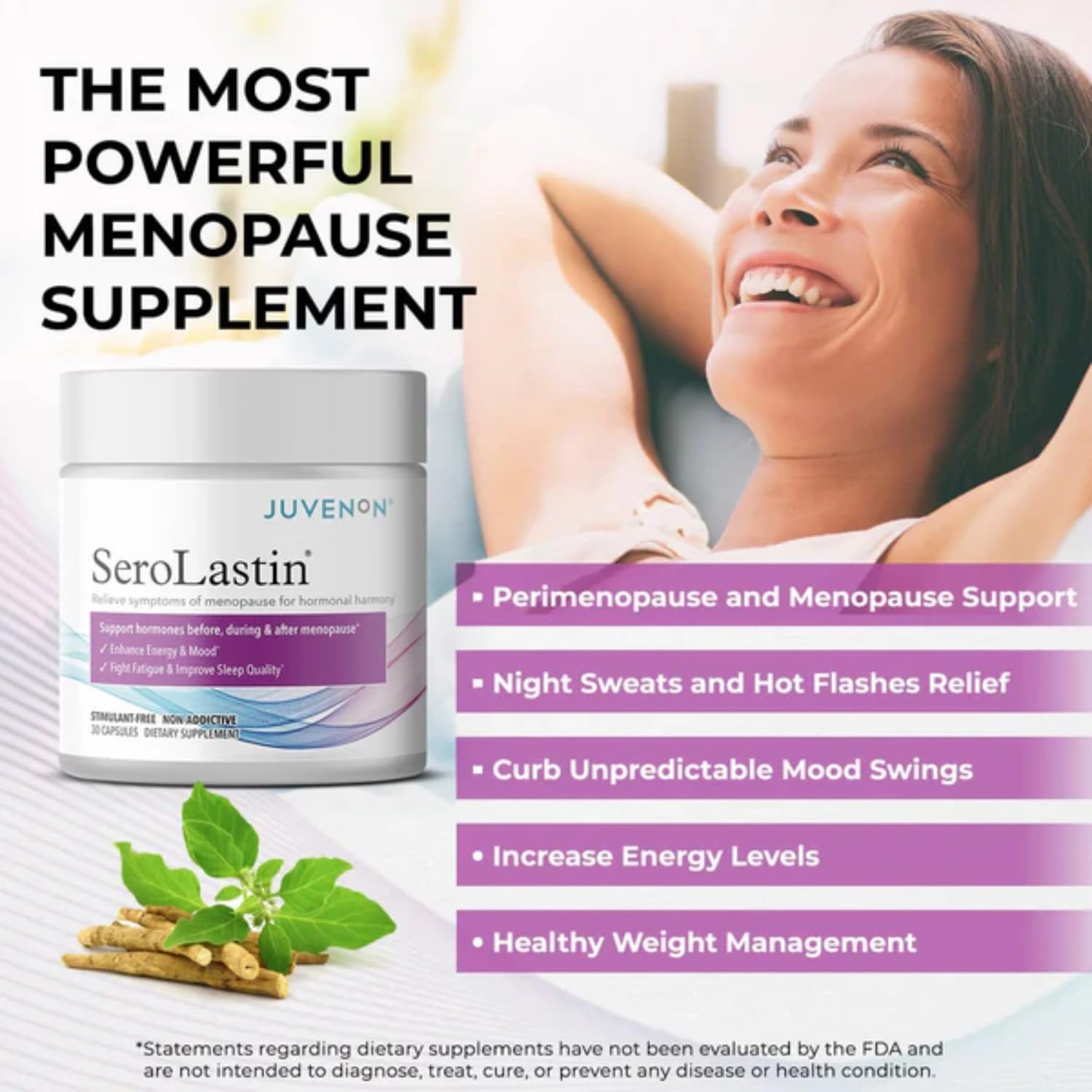 Juvenon SeroLastin Menopause Support Supplement packaging