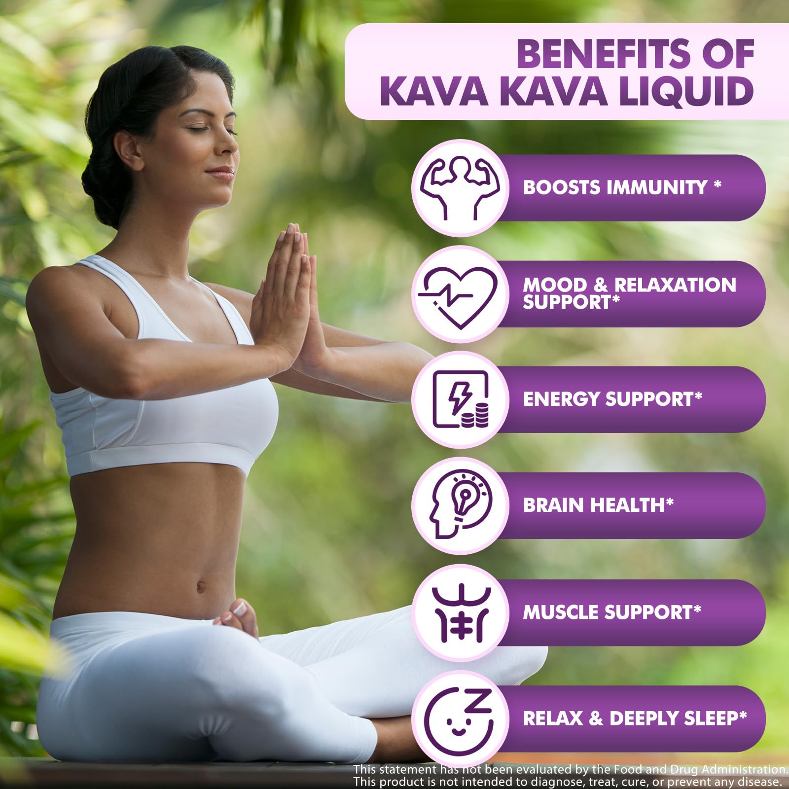 JUYIHEAL Kava Kava 9-in-1 Supplement side view of bottle
