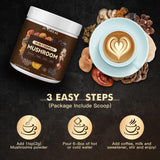 JUYIHEAL Mushroom Superfood Powder close-up of powder