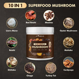 JUYIHEAL Mushroom Superfood Powder mixed with smoothie