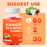 JUYIHEAL Soursop Gummies with ingredients list visible