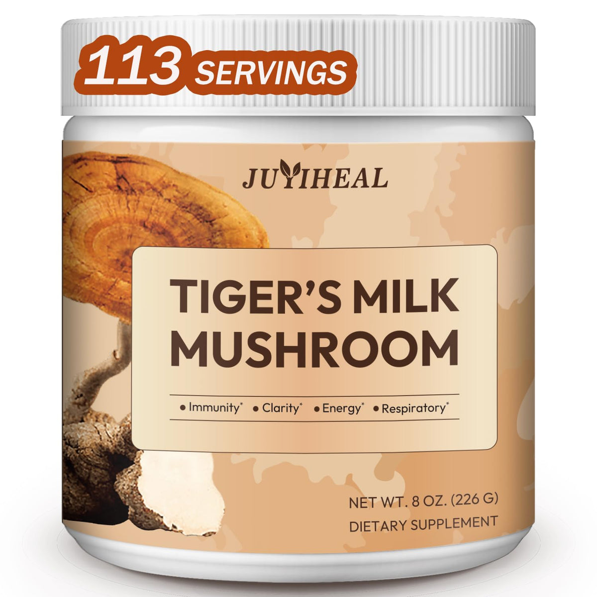 JUYIHEAL Tiger Milk Mushroom Powder 2000mg front view