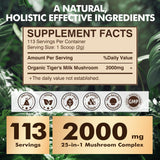 JUYIHEAL Tiger Milk Mushroom Powder 2000mg with coffee