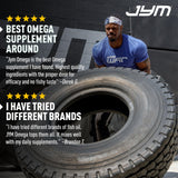 JYM Omega JYM Fish Oil Capsules with nutritional information