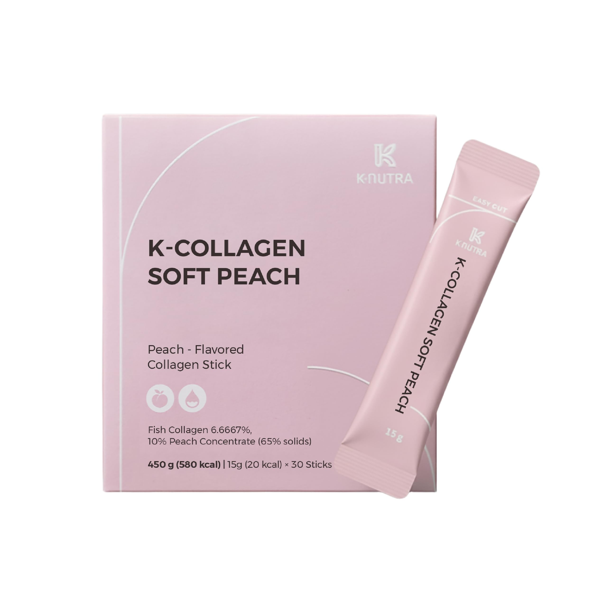 K K·NUTRA K-COLLAGEN Soft Peach packaging front view