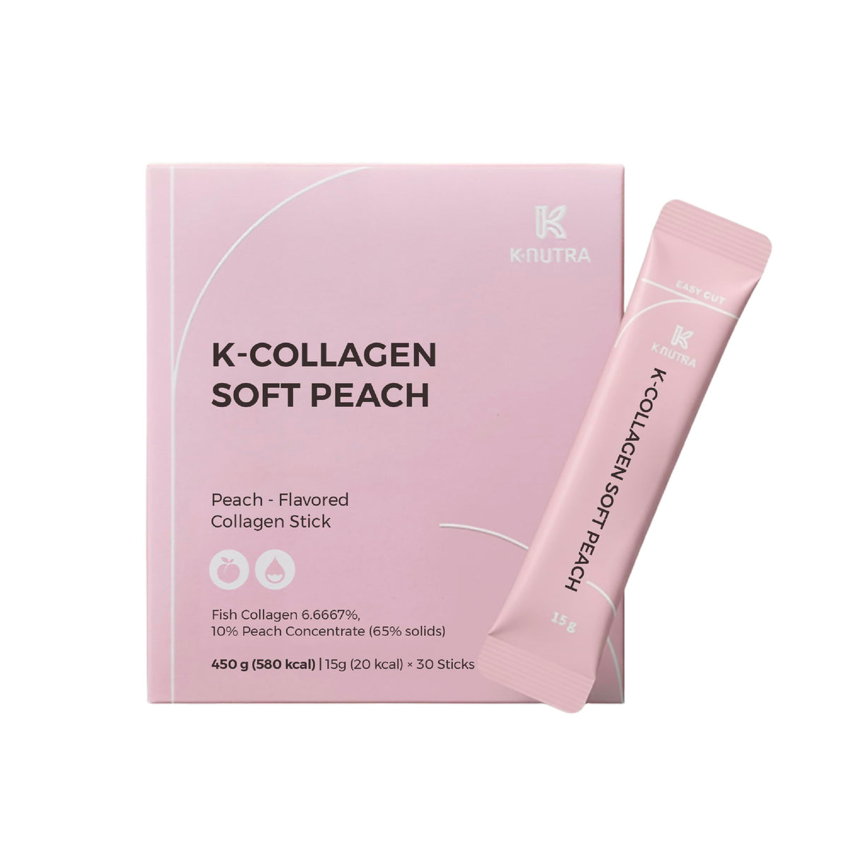 K K·NUTRA K-COLLAGEN Soft Peach packaging front view