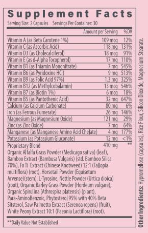 K Kerotin Hair Growth Vitamins 60 Capsules lifestyle scene