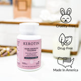 K Kerotin Hair Growth Vitamins 60 Capsules nutritional information