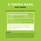 K TROPIX Kava Kava Shots bottle side view