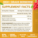 K2 Organics Berberine HCL 1200mg + Ceylon Cinnamon capsules side view