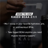 Kaged BCAA Powder 400g with a measuring spoon
