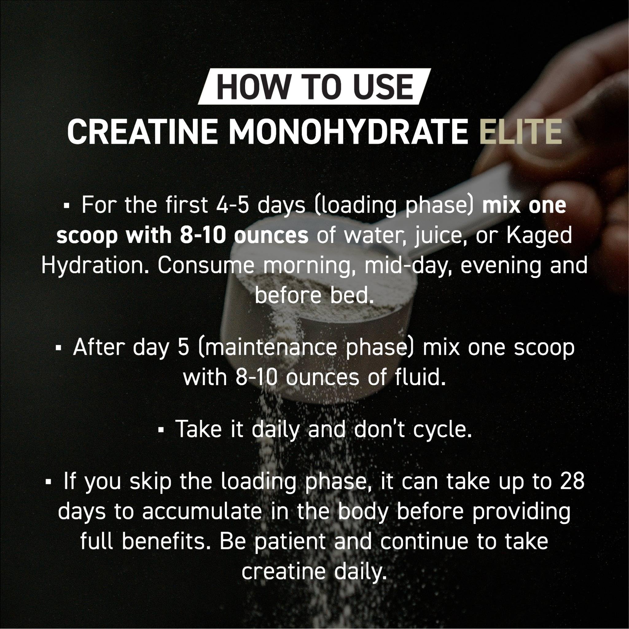 Kaged Creatine Elite 381g top view packaging
