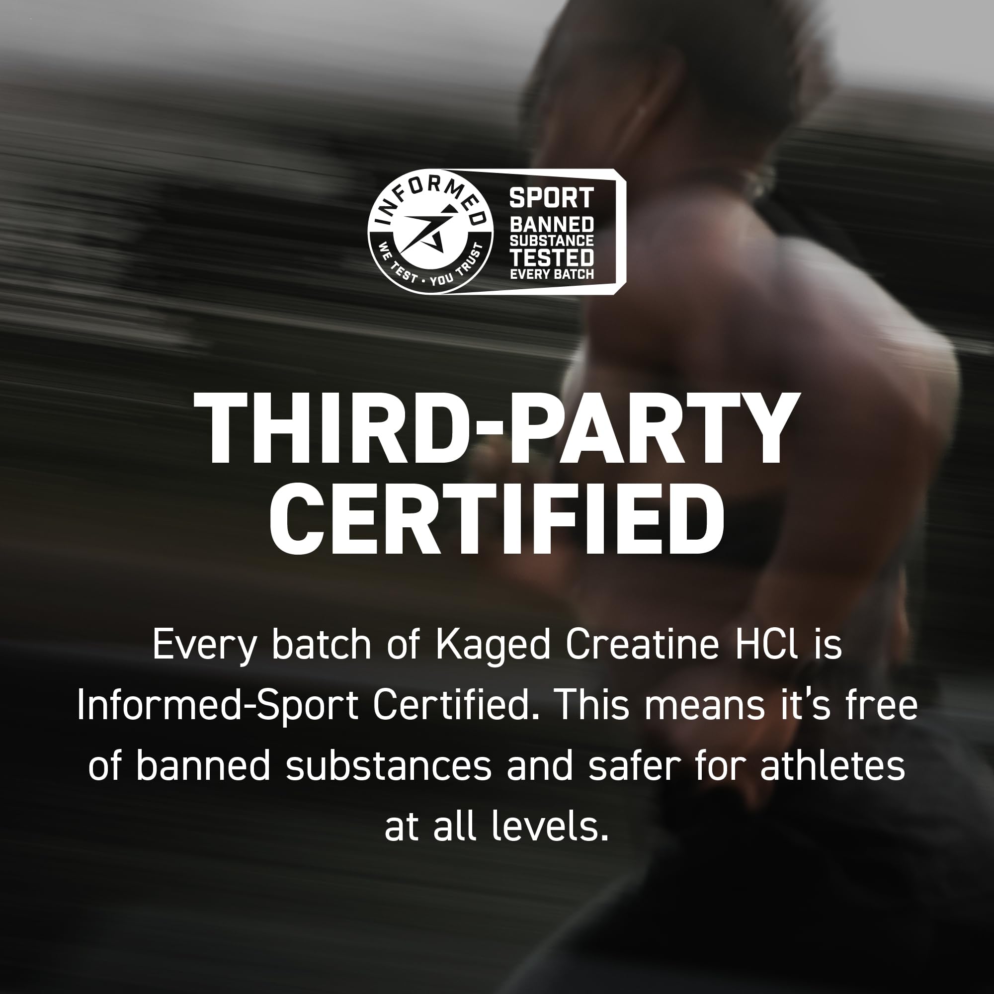 Kaged Creatine HCl 750mg with a measuring scoop