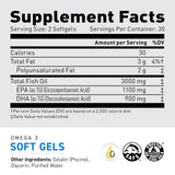 Kaged Omega-3 Fish Oil 3000mg softgel side view