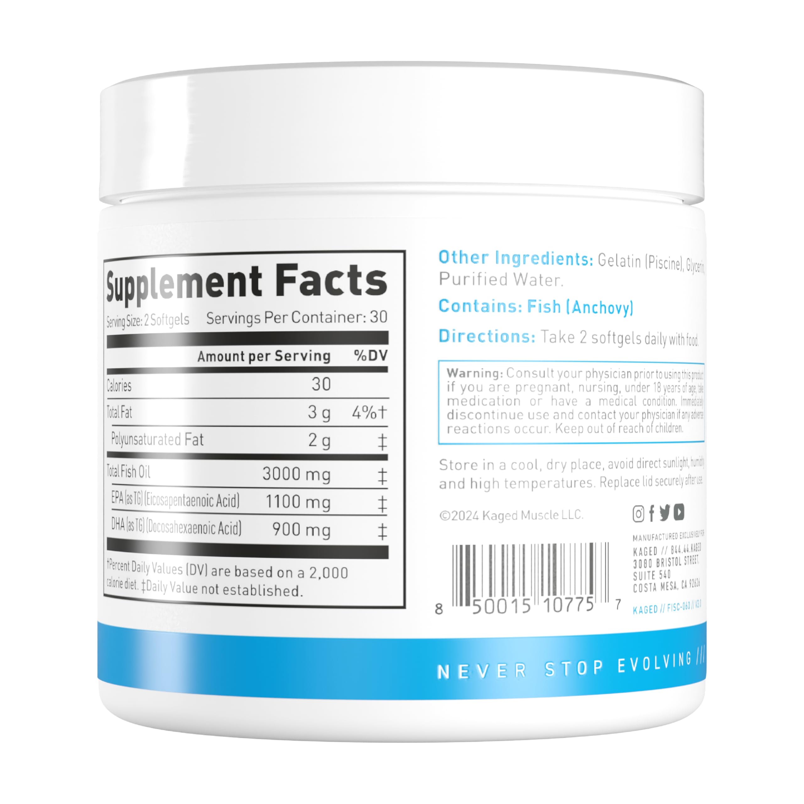 Kaged Omega-3 Fish Oil product with lifestyle elements