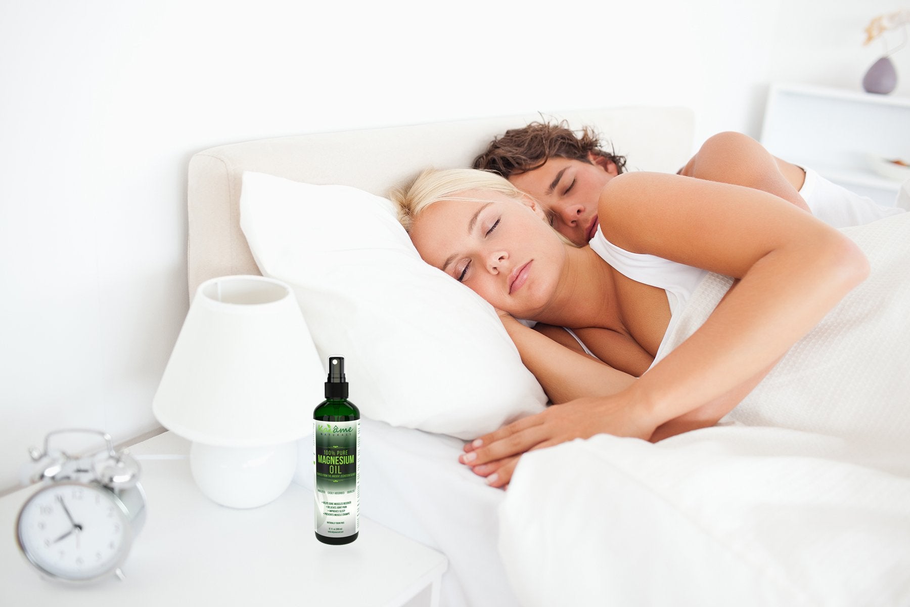Kaiame Naturals Pure Magnesium Oil 454g close-up of bottle