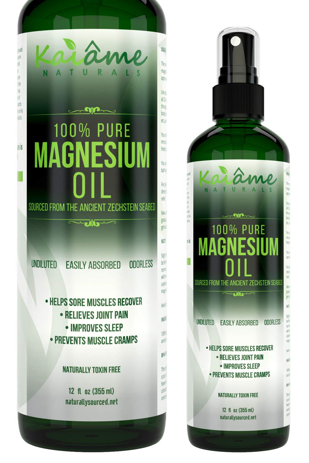 Kaiame Naturals Pure Magnesium Oil 454g front view