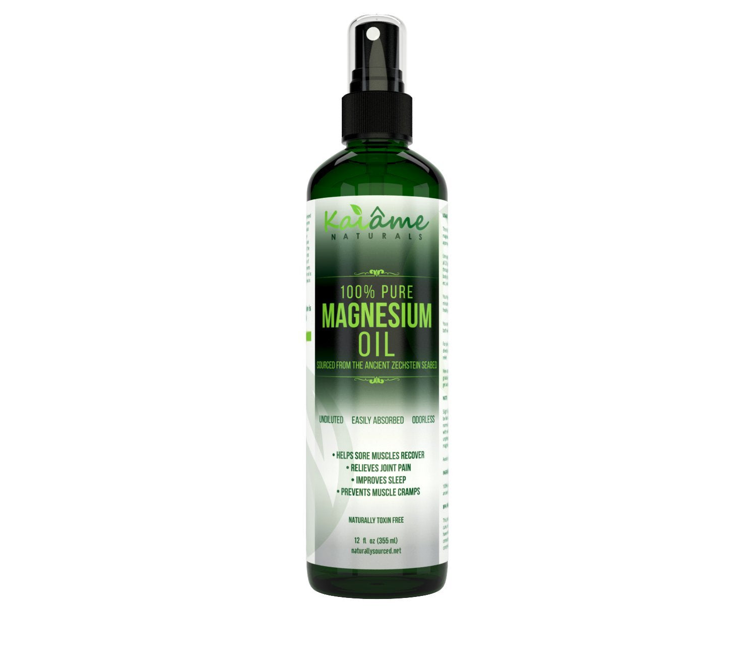 Kaiame Naturals Pure Magnesium Oil 454g packaging