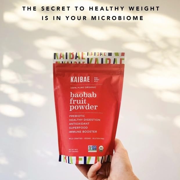 KAIBAE Baobab Prebiotic Powder back view showing details