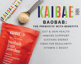 KAIBAE Baobab Prebiotic Powder packaging side view