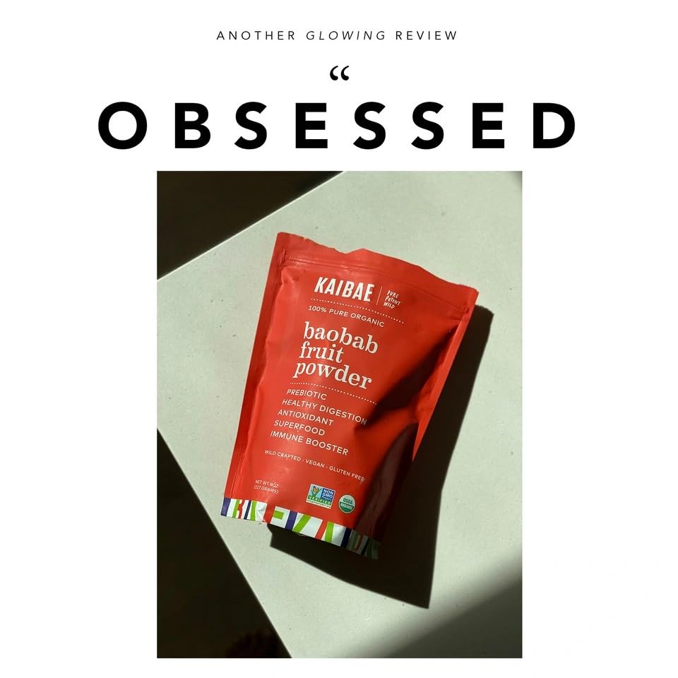 KAIBAE Baobab Prebiotic Powder with smoothie ingredients