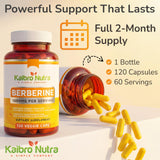 Kaibro Nutra Berberine Supplement 1000mg bottle with measuring spoon