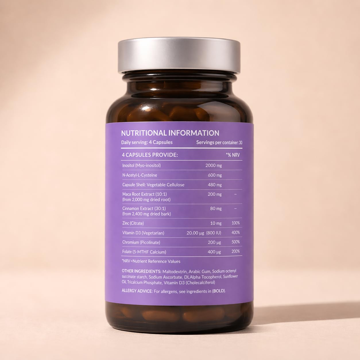 kailea Inositol Complex 8-in-1 Formula on a wooden table