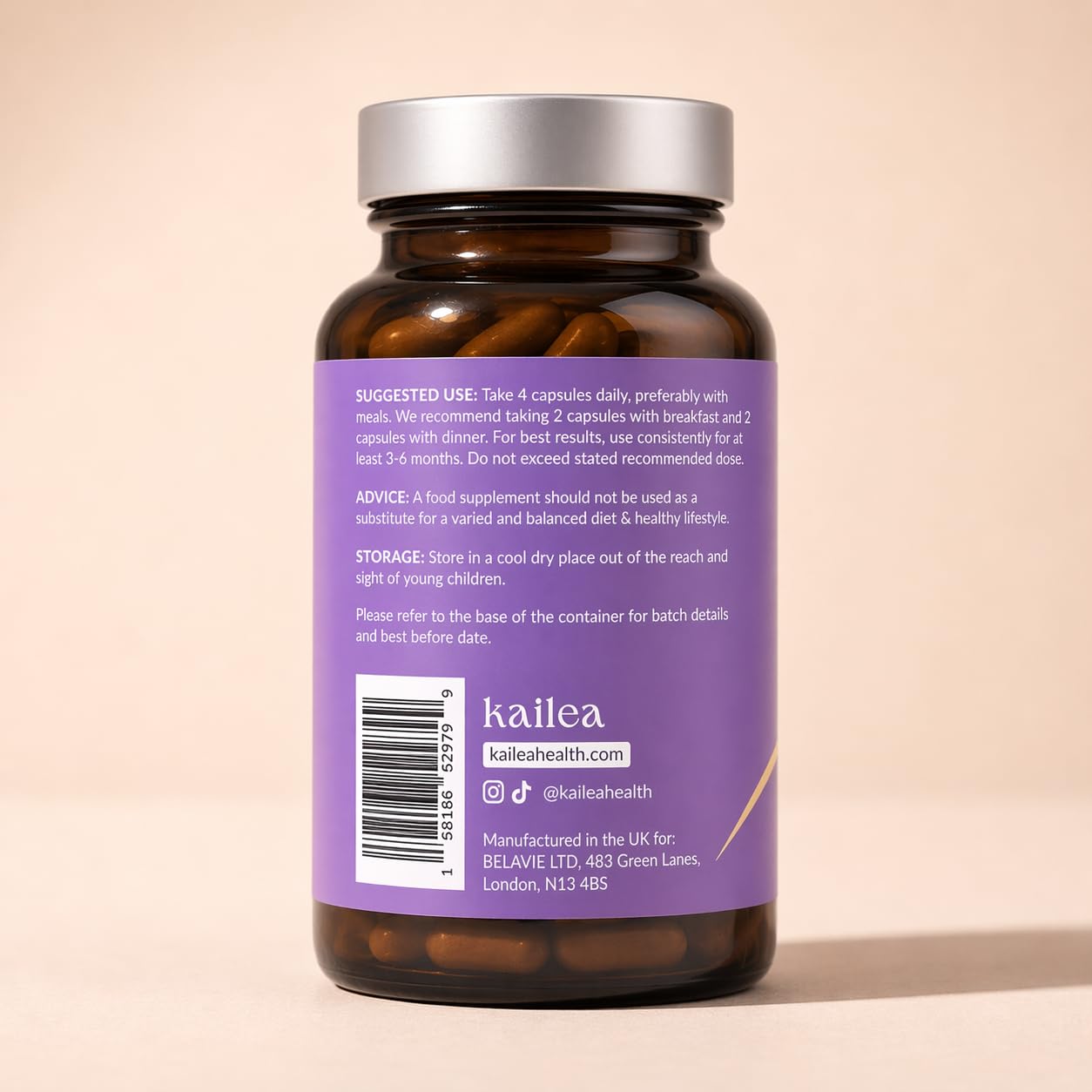 kailea Inositol Complex 8-in-1 Formula with a glass of water