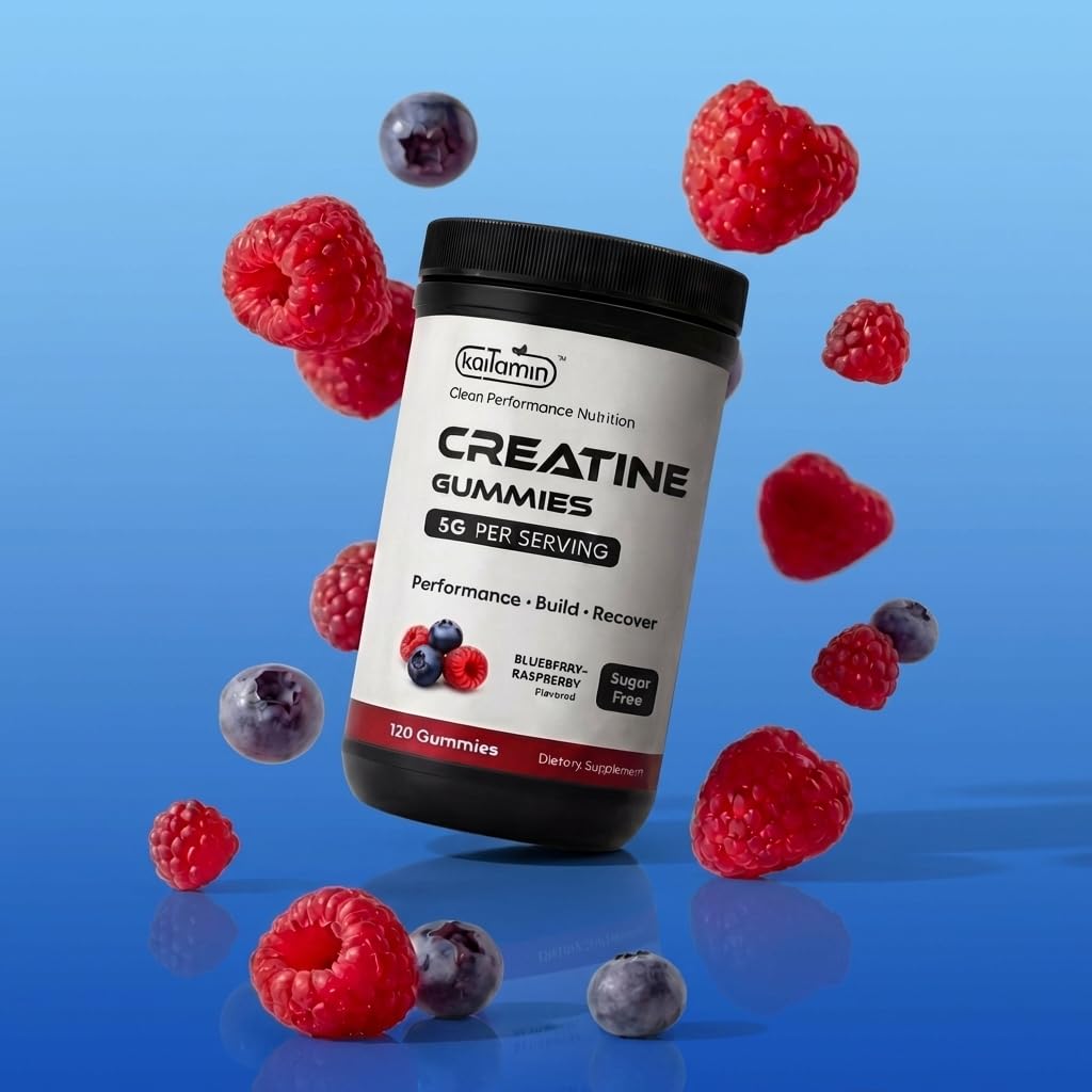 Kaitamin Creatine Gummies back view with nutritional information