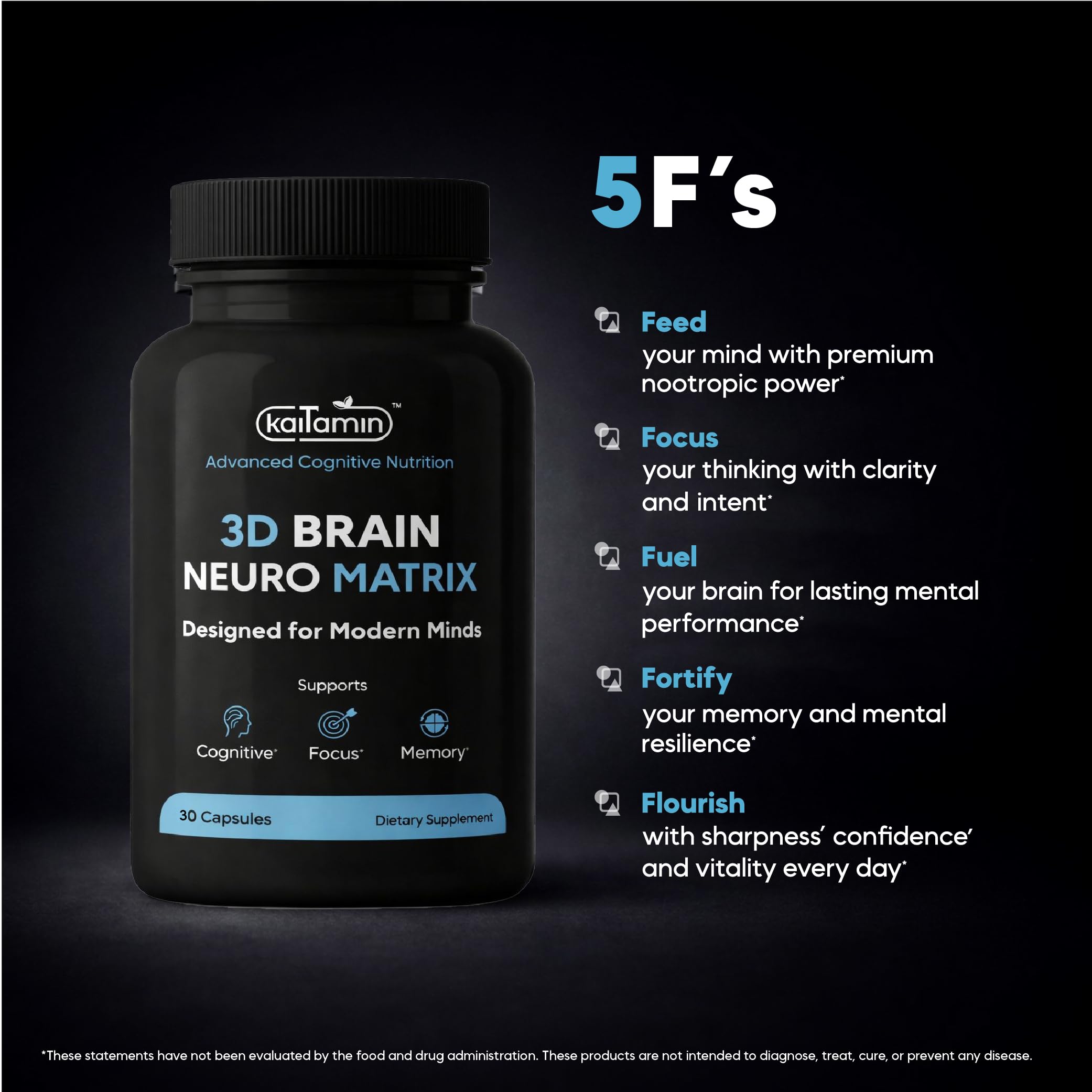 Kaitamin Ginkgo Biloba Brain Neuro Matrix bottle side view