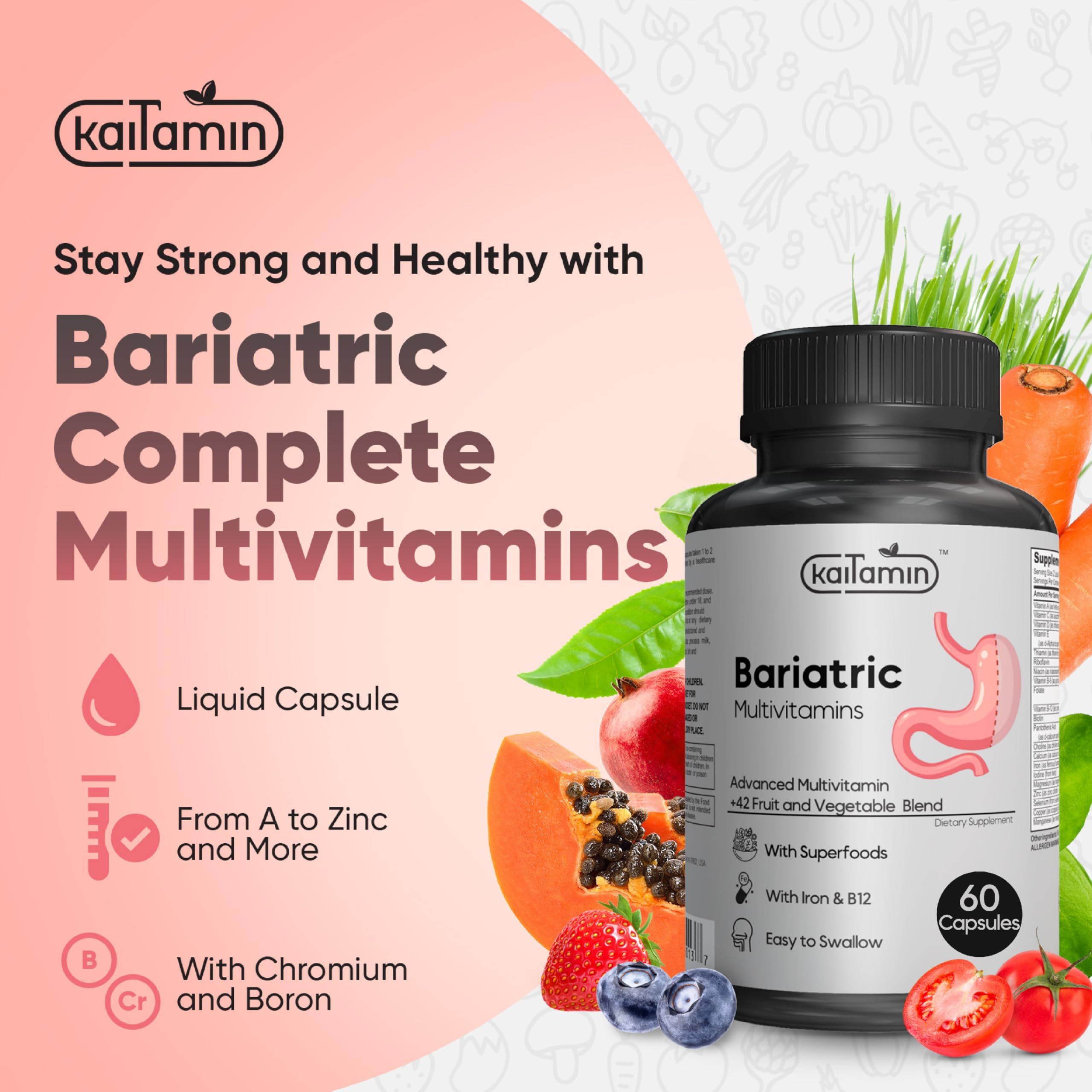 Kaitamin Multivitamins displayed with other health supplements