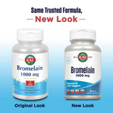 KAL Bromelain Supplement 1000mg side view with dosage information