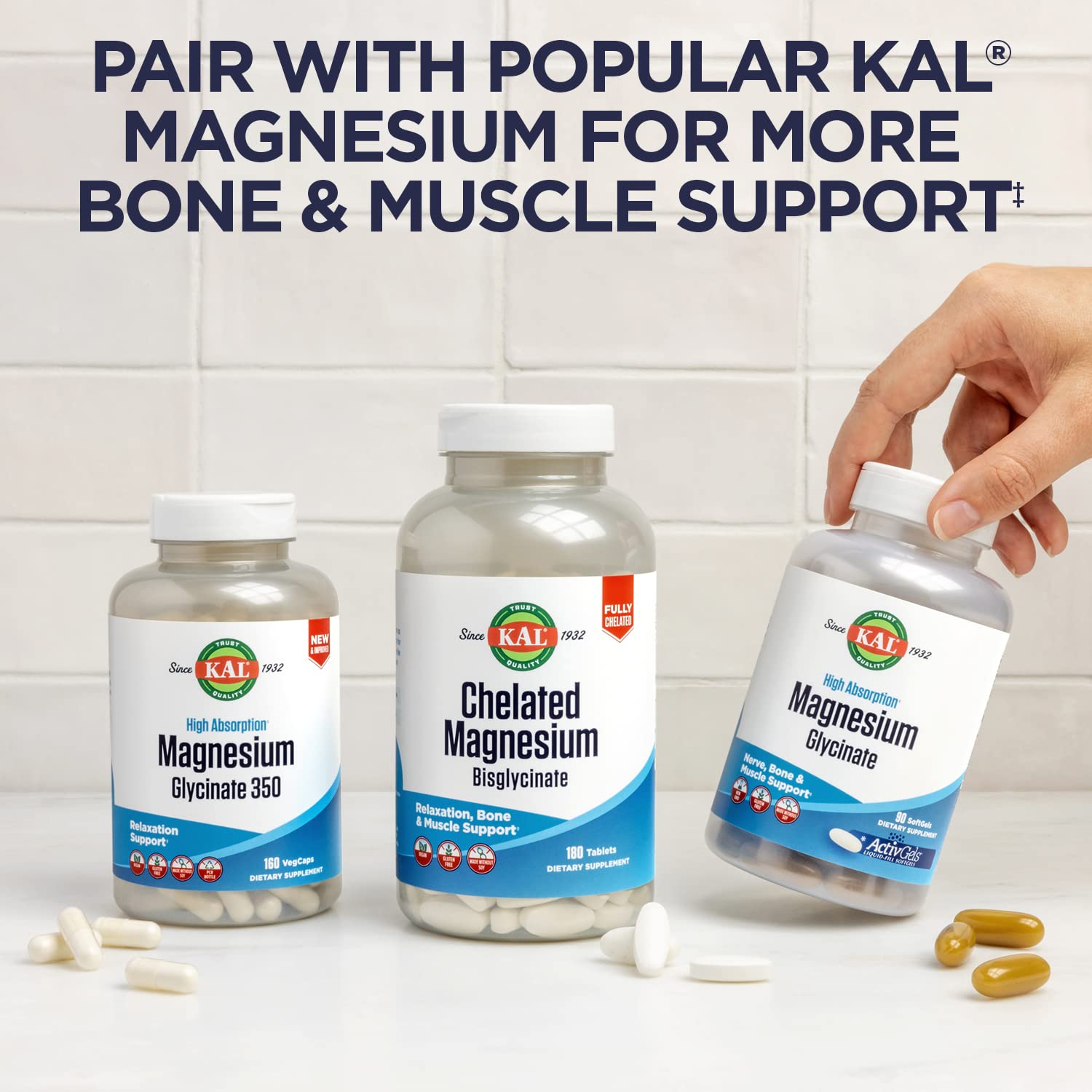 KAL Calcium Citrate+ bottle with ingredients list visible