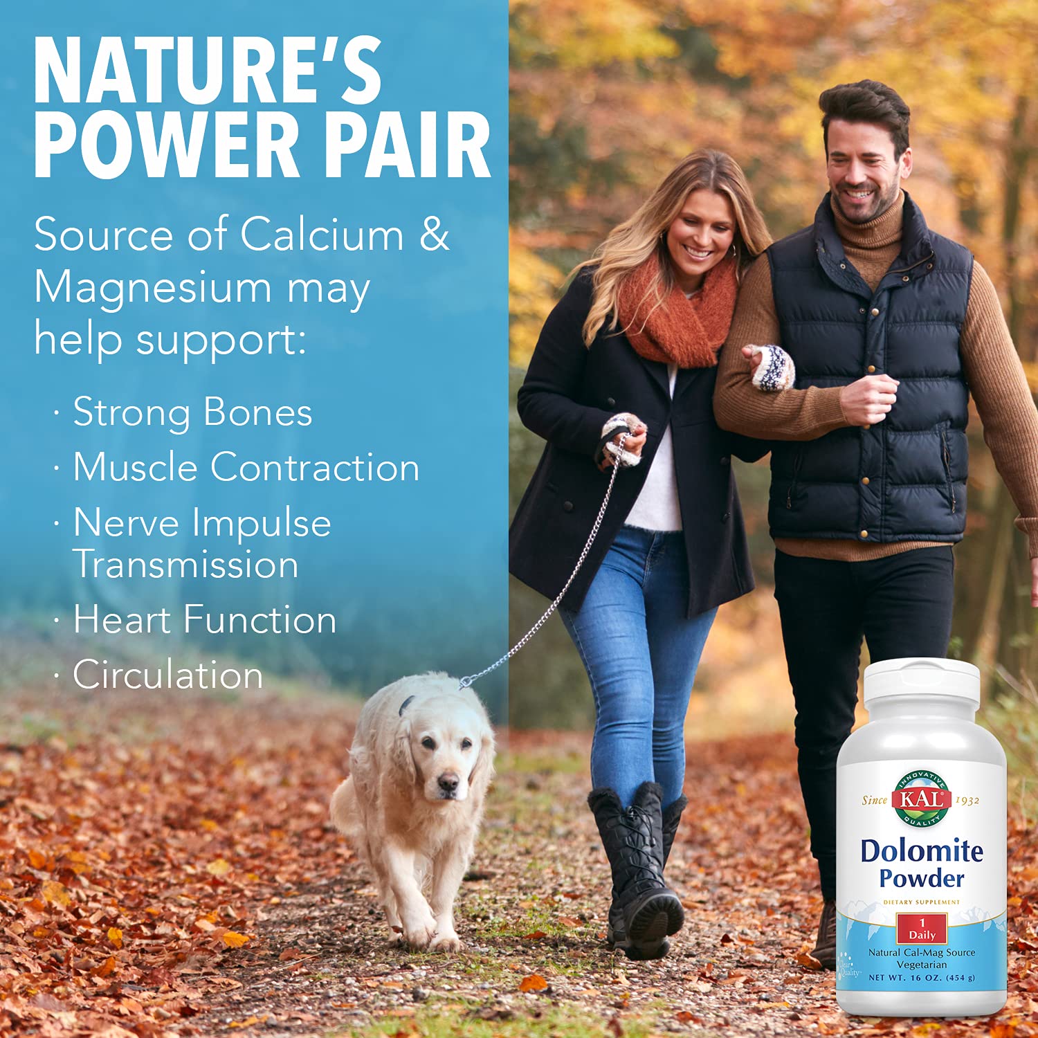 KAL Calcium & Magnesium Powder fine consistency close-up