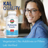 KAL Calcium & Magnesium Powder mixed in a glass