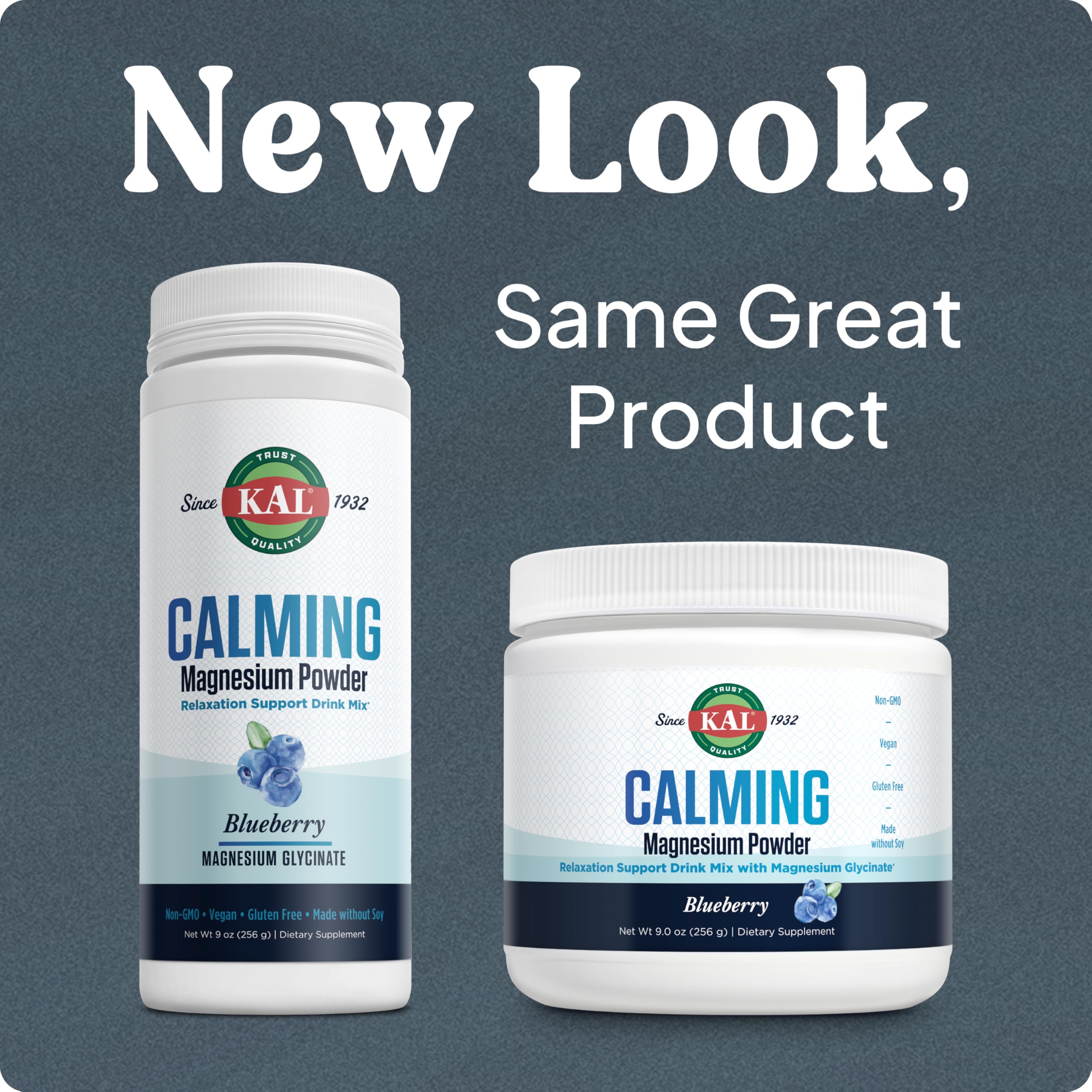 KAL Calming Magnesium Powder 308g scoop with powder