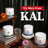KAL Calming Magnesium Powder 312g with a glass of water