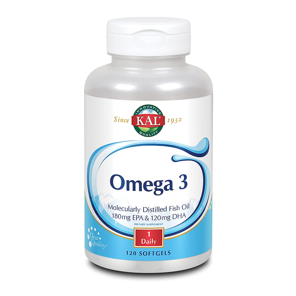 KAL Fish Oil Capsules front view with packaging