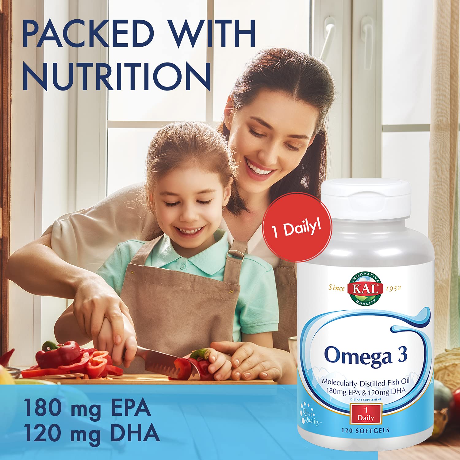KAL Fish Oil Capsules with vitamin E label