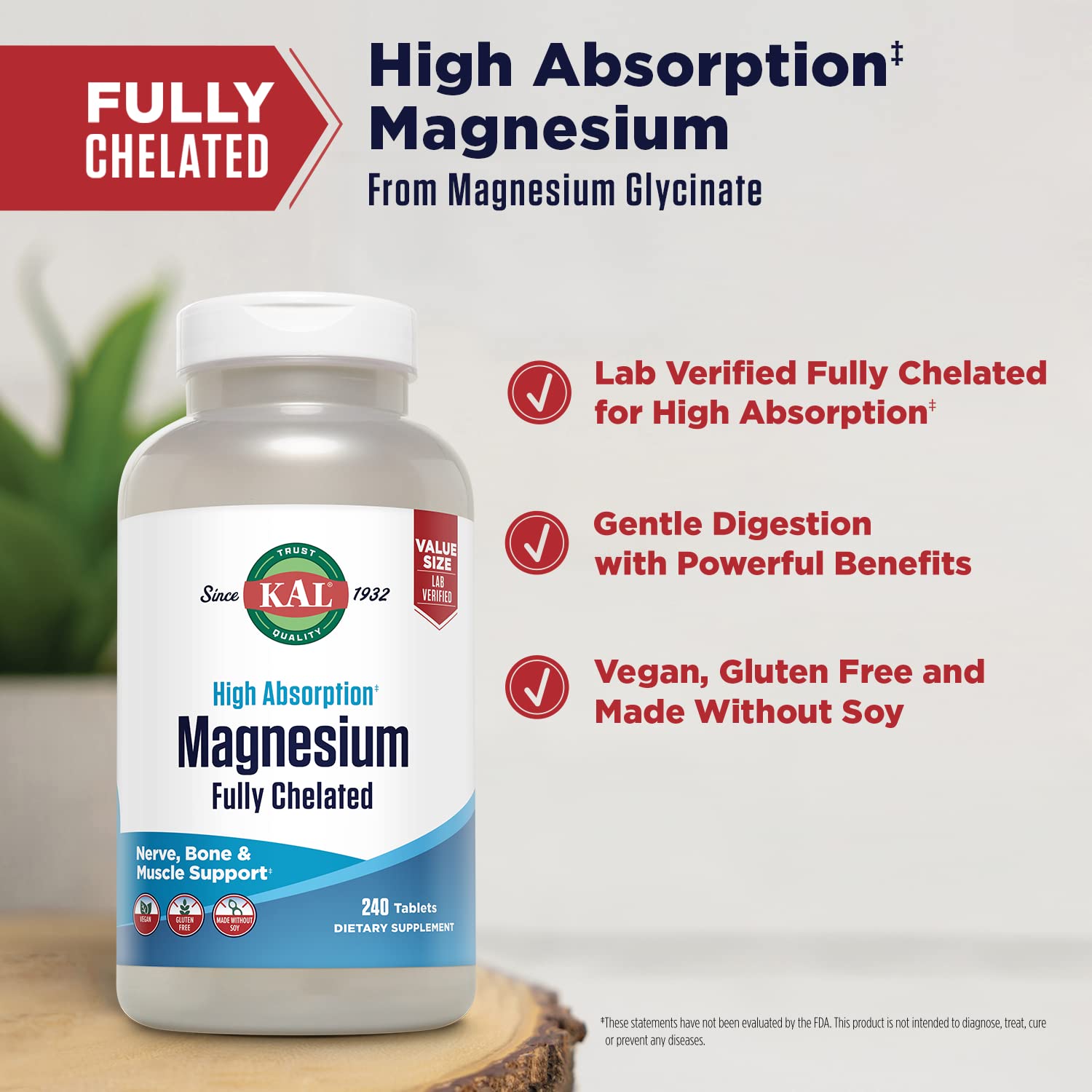 KAL High Absorption Magnesium Glycinate ingredients list