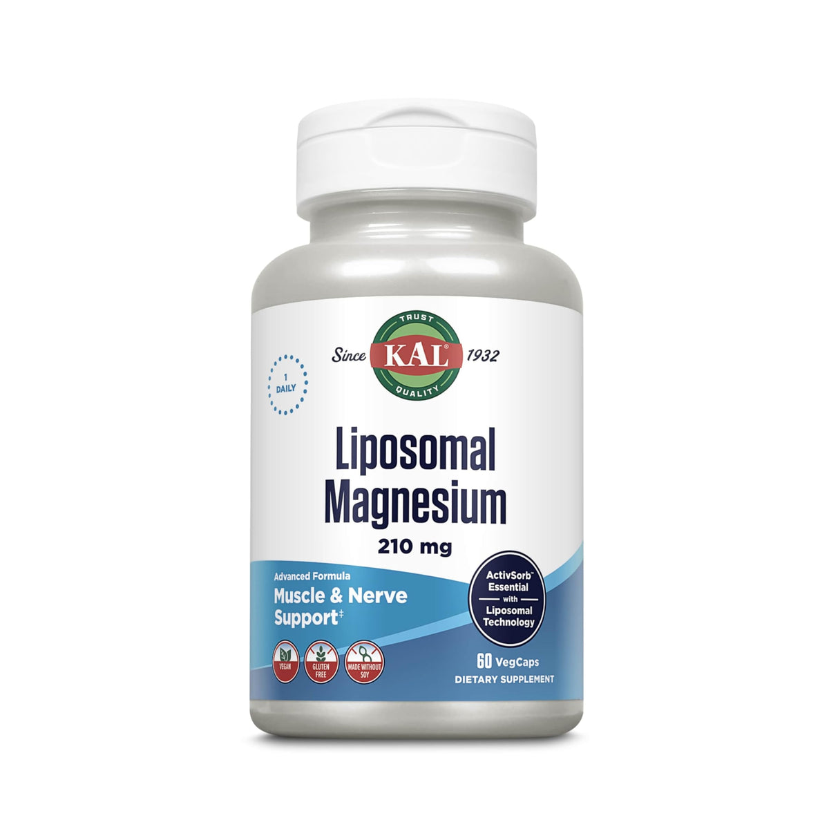 KAL Liposomal Magnesium Oxide 100g front view packaging