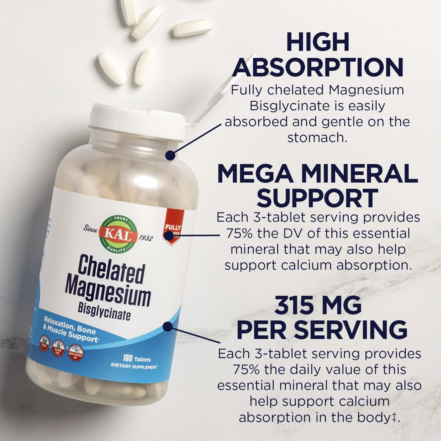 KAL Magnesium Bisglycinate ingredients list