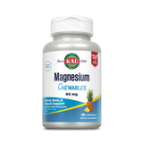 KAL Magnesium Chewable Tablets 60mg pineapple flavour front view