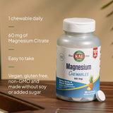 KAL Magnesium Chewable Tablets 60mg pineapple flavour packaging