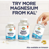 KAL Magnesium Citrate 400mg Capsules with a glass of water