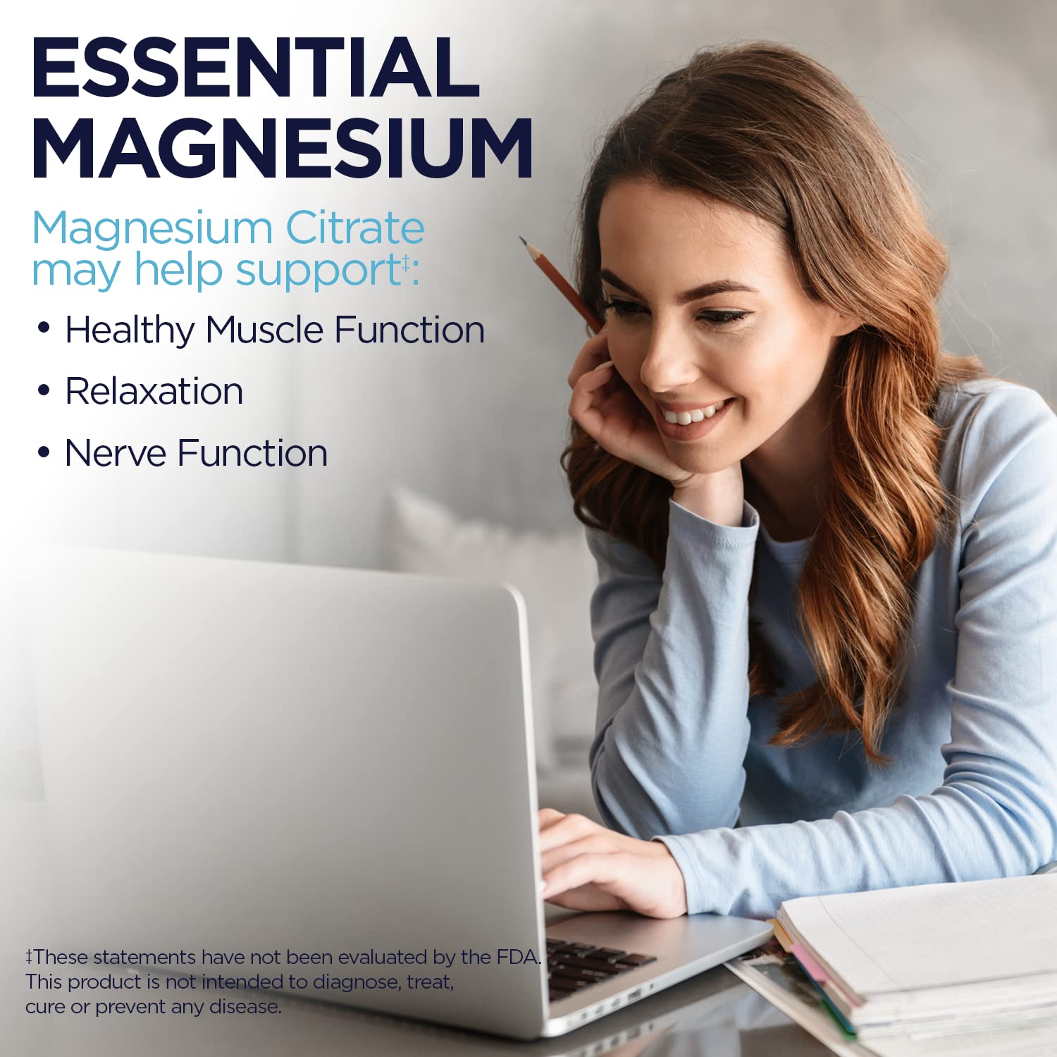 KAL Magnesium Citrate 400mg Capsules with dosage information