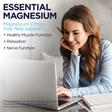 KAL Magnesium Citrate 400mg Capsules with dosage information