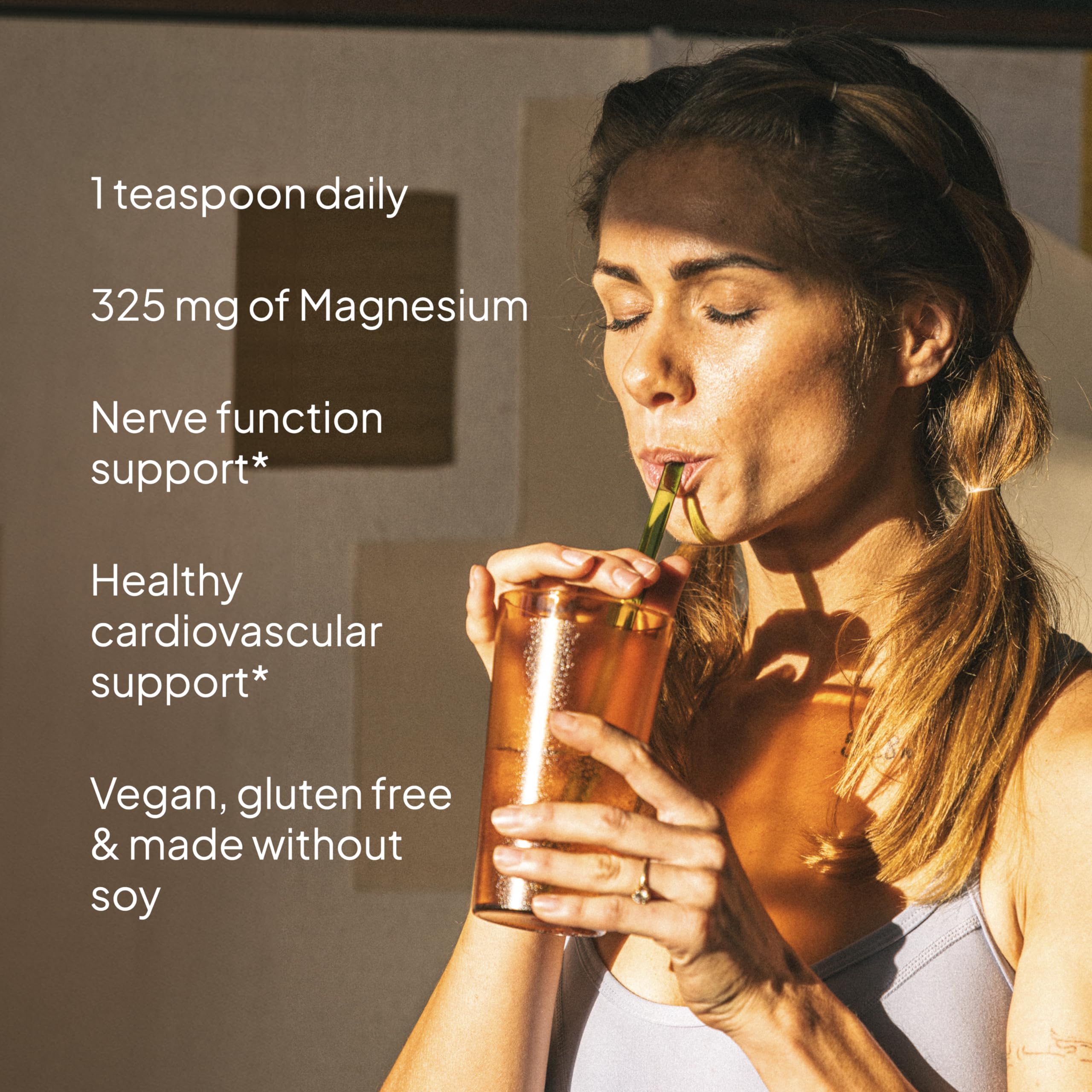 KAL Magnesium daily wellness Support Drink Mix 340g serving suggestion